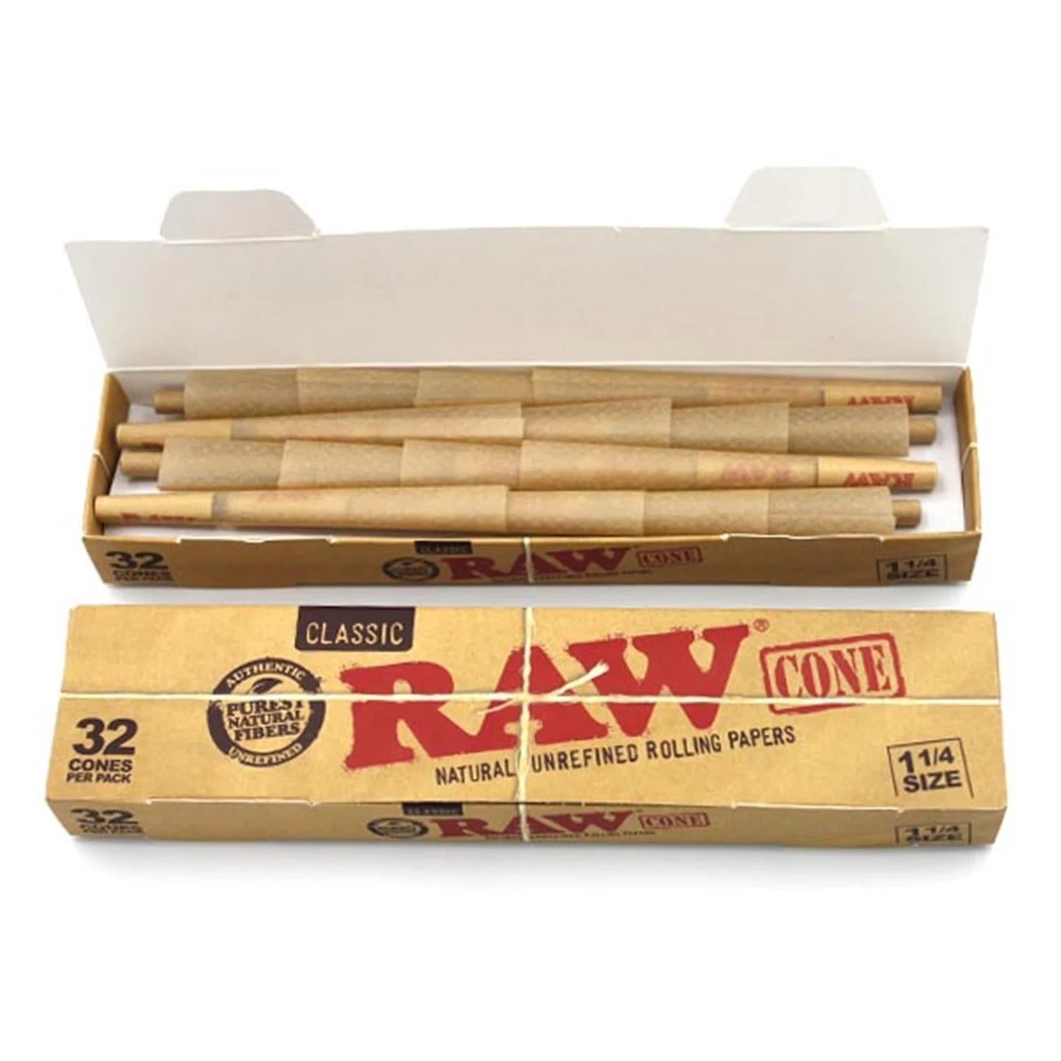RAW Pre Rolled Cones 1 1/4 Size 32er Pack RAW